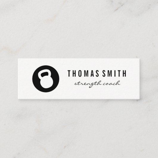 Carte De Visite Mini Kettle Bell Personal Trainer (Devant)