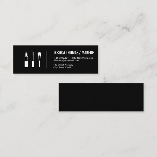 Carte De Visite Mini Kit maquillage (Devant / Derrière)