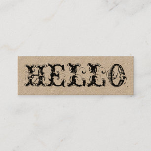 Carte De Visite Mini Kraft minimaliste vintage moderne