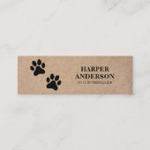 Carte De Visite Mini Kraft Moderne Beauté Simple Pet Care Professionnel (Devant)