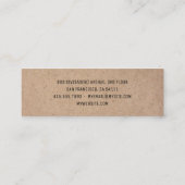 Carte De Visite Mini Kraft Moderne Minimal Vert Éco Professionnel (Dos)
