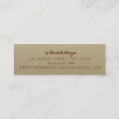 Carte De Visite Mini Kraft Rustique, Confetti Or, Fait main (Dos)