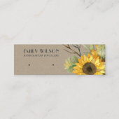 CARTE DE VISITE MINI KRAFT SUNFLOWER AUTUMN WOOD STUD EARRING AFFICHE (Devant)