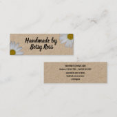 Carte De Visite Mini La marguerite faite main fleurit des médias (Devant / Derrière)