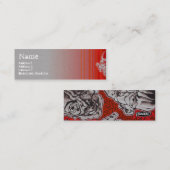 Carte De Visite Mini La RUE FAIT FACE au rouge (Devant / Derrière)