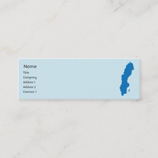 Carte De Visite Mini La Suède - maigre (Devant)