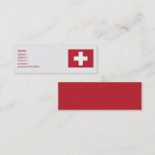 Carte De Visite Mini La Suisse - maigre (Devant / Derrière)