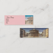 Carte De Visite Mini LA VILLE IDÉALE, Architecte Renaissance, Rose Bleu (Devant / Derrière)