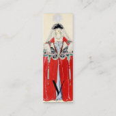 CARTE DE VISITE MINI LADINE EN MODE ROUGE COSTUME DESIGNER MAKEUP ARTIS (Dos)