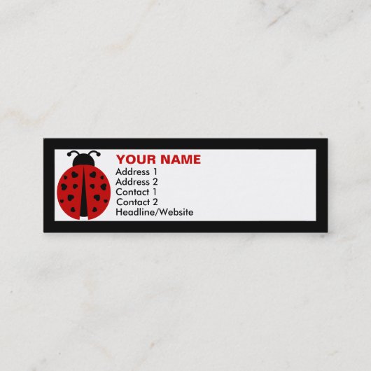 Carte De Visite Mini ladybugz. (Devant)