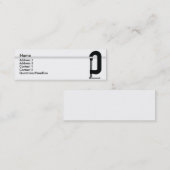 Carte De Visite Mini Lampe - Skinny (Devant / Derrière)