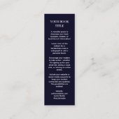 Carte De Visite Mini Lancement du livre | Auteur Mini Conception promot (Dos)