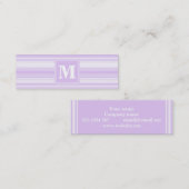 Carte De Visite Mini Landes lilas monogrammes (Devant / Derrière)