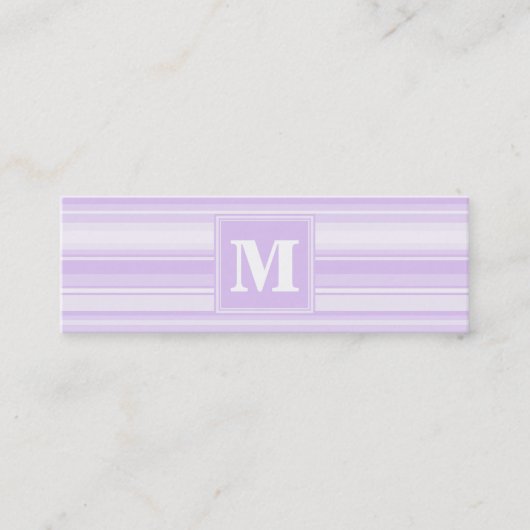 Carte De Visite Mini Landes lilas monogrammes (Devant)