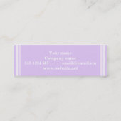 Carte De Visite Mini Landes lilas monogrammes (Dos)