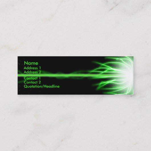 Carte De Visite Mini Laser vert (Devant)
