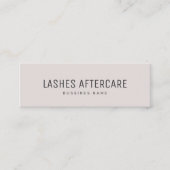 Carte De Visite Mini Lash Aftercare Instruction Card with QR Code  (Devant)