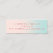 Carte De Visite Mini Lashes professionnels modernes, Argent, Maquillage (Dos)