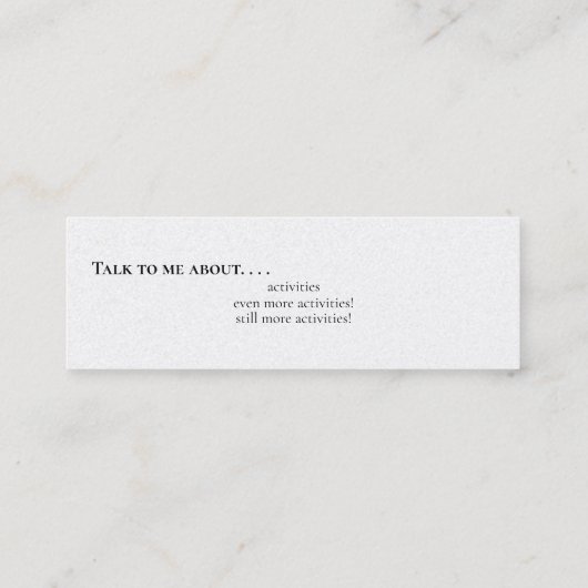 Carte De Visite Mini Laurel Wreath (Dos)