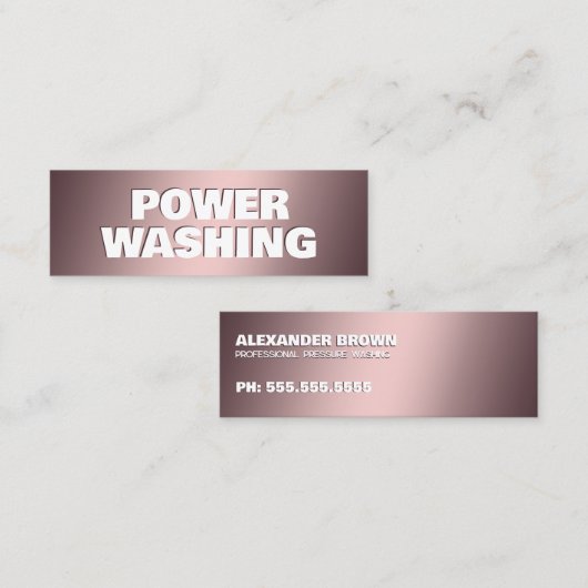 Carte De Visite Mini Lavage de pression (Devant / Derrière)
