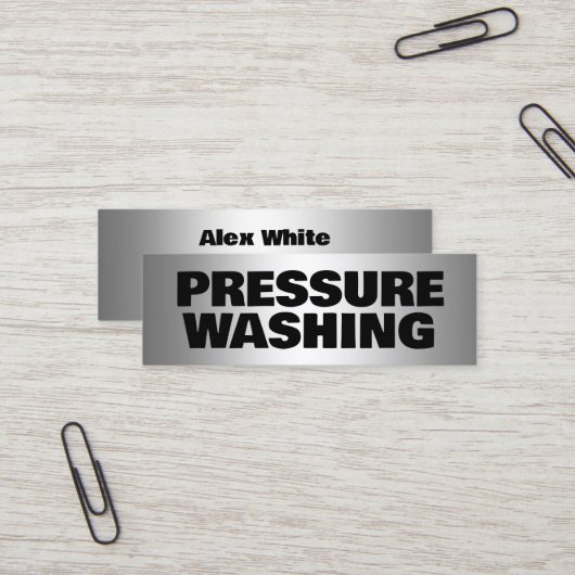 Carte De Visite Mini Lavage de pression (Devant/Arrière en situation)