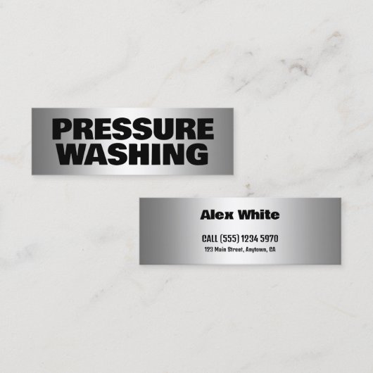 Carte De Visite Mini Lavage de pression (Devant / Derrière)