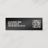 Carte De Visite Mini 💧 Lavage de pression QR personnalisé (Dos)