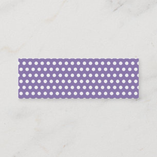Carte De Visite Mini Lavande foncé à pois blancs