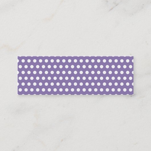 Carte De Visite Mini Lavande foncé à pois blancs (Devant)