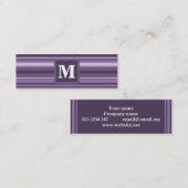 Carte De Visite Mini Lavande monogramme (Devant / Derrière)