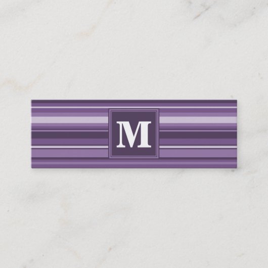 Carte De Visite Mini Lavande monogramme (Devant)