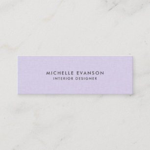 Carte De Visite Mini Lavande Purple Lin Minimaliste Professionnel
