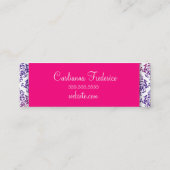 Carte De Visite Mini Lavande rose de la cerise sur le gâteau 311 (Dos)