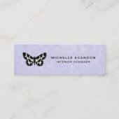 Carte De Visite Mini Lavande violette avec simple logo papillon (Devant)