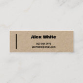 Carte De Visite Mini Lave-pression Kraft (Dos)