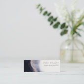 Carte De Visite Mini Laver à l'aquarelle noire de la marine Abstraite (Debout devant)