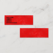 Carte De Visite Mini Laver rouge (Devant / Derrière)