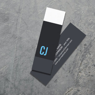 Carte De Visite Mini Le blanc bleu frais frais barre le consultant en