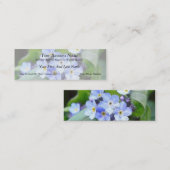 Carte De Visite Mini Le bleu m'oublient pas des fleurs (Devant / Derrière)