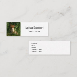Carte De Visite Mini Le chou renard dans une forêt verte