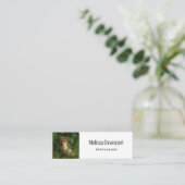 Carte De Visite Mini Le chou renard dans une forêt verte (Debout devant)