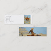 Carte De Visite Mini Le Cowboy de Frederic Remington (1902) (Devant / Derrière)
