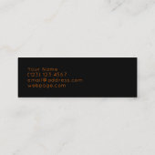 Carte De Visite Mini Le DJ étiquettent géant tiennent l'orange de style (Dos)