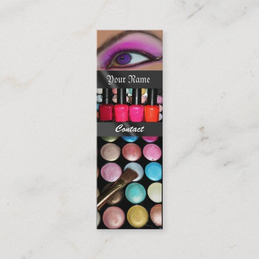 Carte De Visite Mini Le fard à paupières Palete de mode composent (Devant)