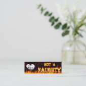 Carte De Visite Mini Le feu chaud et vilain et coeur de marbre rouge (Debout devant)