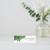 Carte De Visite Mini Le feuillage vert tropical (Debout devant)