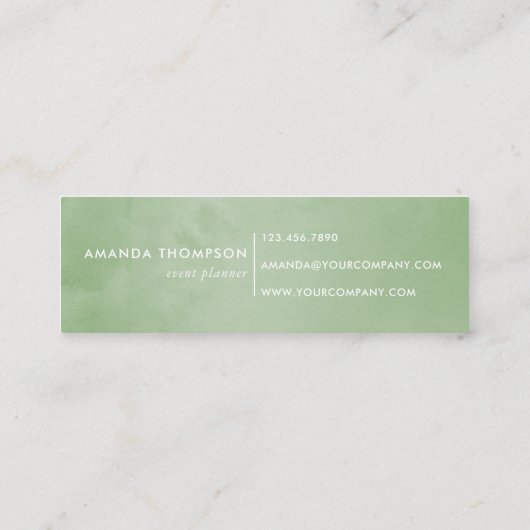 Carte De Visite Mini Le feuillage vert tropical (Dos)