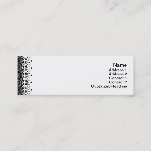 Carte De Visite Mini Le noir ondule petit (Devant)