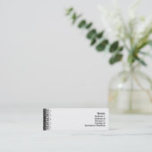 Carte De Visite Mini Le noir ondule petit (Debout devant)