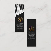 Carte De Visite Mini Le piano de danse verrouille le professeur de (Devant / Derrière)